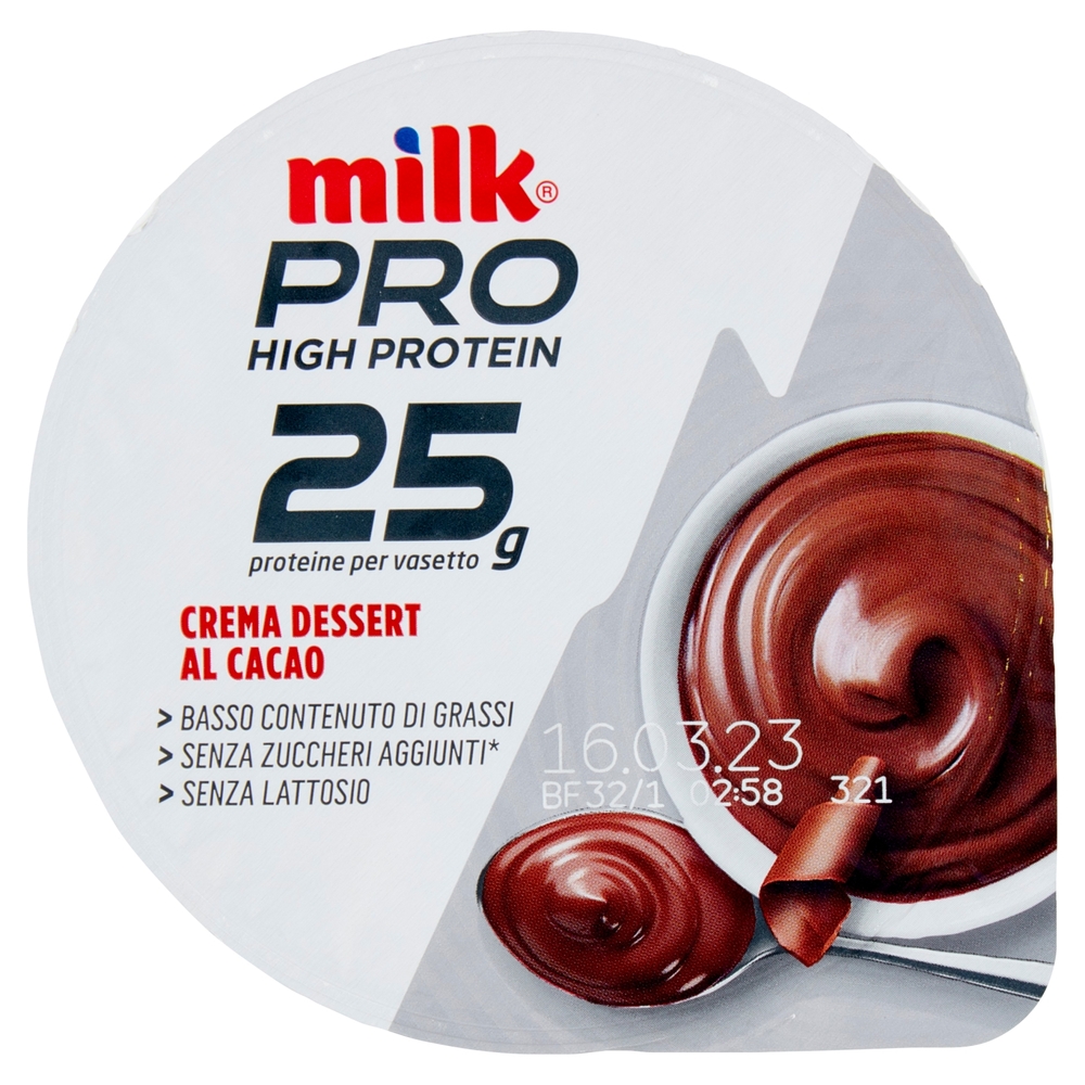 Milk Pro High Protein 25g Crema Dessert al Cacao 250 g